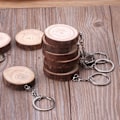 Miniatyrbilde 4 av 5: 10 stk blanke håndmalte anheng nøkkelring Bil for nøkkelring Naturlig tre skiver nøkkel M IC