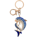 Miniatyrbillede 1 af 4: IC Sød Delfin Rhinestone Nøglering, Nøglering Vedhæng