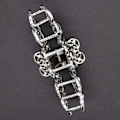 Miniatyrbilde 4 av 5: IC 2 stk - vintage Kvinner Retro Chic Rhinestone Alloy Fancy Hårklype Kjeve Klipp Nål