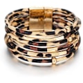 Miniatyrbilde 1 av 5: IC Fesciory Lær armbånd for kvinner, Boho Leopard Multi-Layer Krystallperler Mansjettarmbånd Smykker
