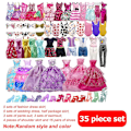Pikkukuva 2 / 8: 35 kpl Barbie-nuken vaatteet ja asusteet -setti Barbie-nuken pukeutuminen mekko Mini Fairy Collection -vaatteet ja asusteet Satunnainen tyyli Tytöille Lahja[DB]