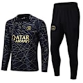 Miniatyrbild 1 av 3: Paris Saint-Germain Liverpool Brasilien Marseille långärmad tröja vuxen barnkläder halv dragkedja träningsdräkt Black and gold stripes 10
