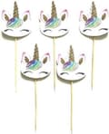 Cocktailpinnar - Tårtpinnar - cupcakes - Enhörning - Ansikte med tofs - 24 st