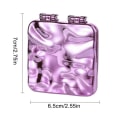 Miniatyrbild 1 av 5: IC Bärbar dubbelsidig vikbar kosmetisk ficka spegelplätering Po Purple