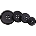 Pikkukuva 3 / 5: IC 100 suuria mustia nappeja DIY-ompelemiseen (25 mm)