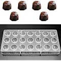 Miniatyrbillede 1 af 5: IC Transparent form, klar form, til at lave sfæriske slik, chokolade, kage snacks, 275*135*24 mm (fodboldform)