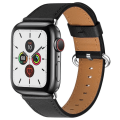 Miniatyrbillede 1 af 5: IC Ægte Læder Armbånd Apple Watch 41/40/38 mm - Sort Sort Sort