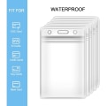 Miniatyrbilde 2 av 5: IC 10 stk Vertikale ID-brikkeholdere Pvc klar lukkbar vanntett plastbeskyttelsesholder Navnetiketter Badgeholdere