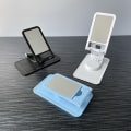 Miniatyrbillede 5 af 5: IC 360° Roterende Tablet Mobiltelefon Stativ Skrivebordsholder Bærbar La Sort