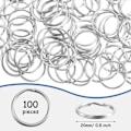 Miniatyrbillede 2 af 5: Små metaldelte ringe (100-pak) - nøgleringe til organisering IC