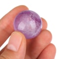 Miniatyrbillede 2 af 5: IC 1x Naturlig Ametystkvarts Stenkugle Krystal Fluorit Kugle H A2