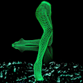Miniatyrbild 2 av 5: Kvinnor Självlysande Nätstrumpor Glow in the Dark Strumpbyxor Sock Vit