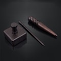 Miniatyrbillede 5 af 5: IC Høj Densitet Ebenholt Sort Træ Læderkant Burnisher Slicker Le B