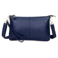 IC Crossbody-väska för damer i äkta läder, modern och mångsidig, safi blå