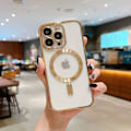Miniatyrbild 2 av 5: IC-fodral för iPhone 17 Pro Max [kompatibelt med MagSafe] Kameraskyddsplätering Lyxigt fodral för kvinnor och män Transparent Mjukt - Lila