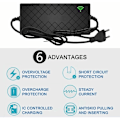 Miniatyrbillede 2 af 5: 24V 2A Elektrisk Cykel Smart Lithium Batteri Oplader Output 29.4V 2A Oplader DC Port Hurtig Oplader Med Køleventilator, RCA Stik, DEBUNS