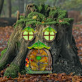Miniatyrbillede 2 af 5: IC Miniatyr Fe-Gnome Dør & Vindue Til Træ Dekoration, Glow In The Dark Fe-Sovedør