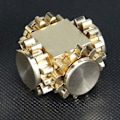 Miniatyrbillede 4 af 4: IC Messing Fidget Spinner Gear Rubiks Cube Fritids Dekompression Legetøj Dekompression Artefakt