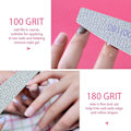Miniatyrbilde 7 av 7: Neglefiler, 16 stk Dobbeltsidige Smirgelbrett Profesjonelle Neglefiler, Buede Fingerneglefiler, Manikyrverktøy for Hjem og Salongbruk (Rosa)