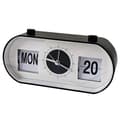 Manual Flip Clock Desk Alarm Clock Calendar Clock Black