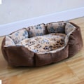 Miniatyrbild 4 av 5: IC Husdjursbädd Matta Mjuk Plysch Varm Soffa Kennel Sovkorgen för brun 37*32cm