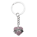 Miniatyrbillede 2 af 4: Graduation Keyring Legering nøglering Hjerte Charm Circle Sød Graduation Gave Pink IC