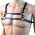 Miniatyrbilde 4 av 5: IC bröstsele i konstläder för män bondage clubwear co