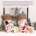 Miniatyrbild 5 av 5: Julstrumpa i Säckväv - Hängande Julklappspåse för Vardagsrum - Godisstrumpa med Tomte