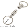 Miniatyrbillede 4 af 5: 10 stk Aftagelige Nøgleringe Heavy Duty Dobbelt Nøglering Snap Lock Holder IC