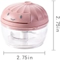 Pikkukuva 4 / 5: IC Manuell mini-valkosipulihakkuri kannettava lihamylly (vaaleanpunainen, 160 ml)