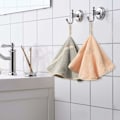 Miniatyrbild 4 av 5: 4-pack Hängande Handdukar med Hängögla Absorberande Korallfleece Badrumshanddukar Mjuka Tjocka Disktrasor Runda Handdukar (4 Färger-C)