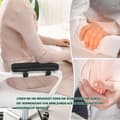 Miniatyrbillede 2 af 6: Stol Armlænspuder Sæt med 2, Bløde Memory Foam Puder med Justerbare Stropper, Albue Håndledsstøtte til Kontor Gaming Skrivebordsstole, Sort