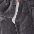 Miniatyrbilde 5 av 5: Hetteteppe med ermer, Lang Herre Sherpa Koselig Pulloverteppe, Varmt Overdimensjonert Hetteteppe, Dame Fluffy Hettegenser, Snuggie Koselig