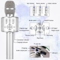 Miniatyrbilde 2 av 5: IC Karaoke trådløs Bluetooth-mikrofon for Android/iOS, med opptaksfunksjon, dansende LED-lys - Bærbar, Sølv