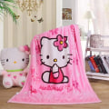 Miniatyrbilde 1 av 5: IC Kawaii filt flanellkast filt Kattfilt Lett supermyk koseteppe til seng 55'' x 40'' (rosa)