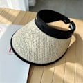Miniatyrbillede 2 af 3: Solhatt til kvinder med foldbar skyggehat med bred skygge