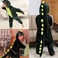 Pikkukuva 7 / 7: Dinosaurusasu puku lapsille, onesie, dinosaurus pyjama, dinosaurus haalari lapsille, eläinpuku lapsille karnevaaliin halloweeniin, cosplay Dinosaurs-green 110