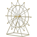 Miniatyrbillede 1 af 5: IC CNE Pariserhjul Guld Accent - Stue Bogreol -
