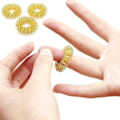 Miniatyrbillede 5 af 5: Massageringe, 10 stk. akupressurringe kinesisk medicin Fingermassageringe (5 sølv + 5 guld) høj kvalitet
