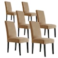 Miniatyrbilde 1 av 10: Fløyelsstoltrekk tykk solid farge stoltrekk elastisk fulldekkende stoltrekk restaurant hotell hjem spisebord stoltrekk Camel six pack Standard high back 45-58cm