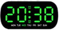 LED digital väckarklocka med datum- och veckodagsvisning, batteridriven plastdesign för sovrum och kontor, 13 x 6,5 x 3,5 cm