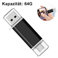 Pikkukuva 2 / 5: IC NOE USB-muisti 64 Gt, 2-in-1 kaksoisflash-asema