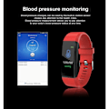 Miniatyrbild 4 av 5: Smartklocka Armband Pulsmätare Blodtrycksmätare Fitness Tracker 115plus, röd IC