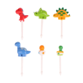 Miniatyrbilde 5 av 5: IC 6/8 stk Fruktgafler Tegnede Dyr Snack Dessert Kake Dyr De A1
