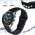Miniatyrbild 5 av 5: 18 mm 20 mm 22 mm metallrem för Garmin Vivoactive 3 4 4s Band Watch Venu 2 2s SQ Forerunner 645 Armband Silikonögla Nylon handled Nylon Black 18MM