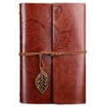 Notesbog/Journal 14 cm - Retro Læder - Brun