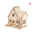Miniatyrbild 1 av 5: IC Gör-det-själv-presenter Luminous House Christmas Snow House Christmas Decorat B