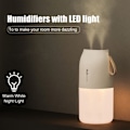 Miniatyrbilde 2 av 5: IC 300ml USB med LED-lys Dobbel Kaldt Tåke Luftfukter Auto-Av Luftfukter Bærbar Skrivebords Luftfukter (Rosa)