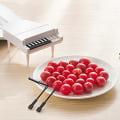 Miniatyrbillede 4 af 5: IC 10st Piano Frugtgaffel Kreativ Piano Keyboard Plastgaffel Kid sort