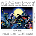 Pikkukuva 2 / 5: IC 84x60 tuuman kauhu ennen joulua Halloween-tausta